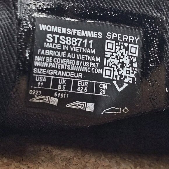 Sperry Women's Bahama 2.0 Black Platform Sneakers Size 11 - Picture 10 of 10